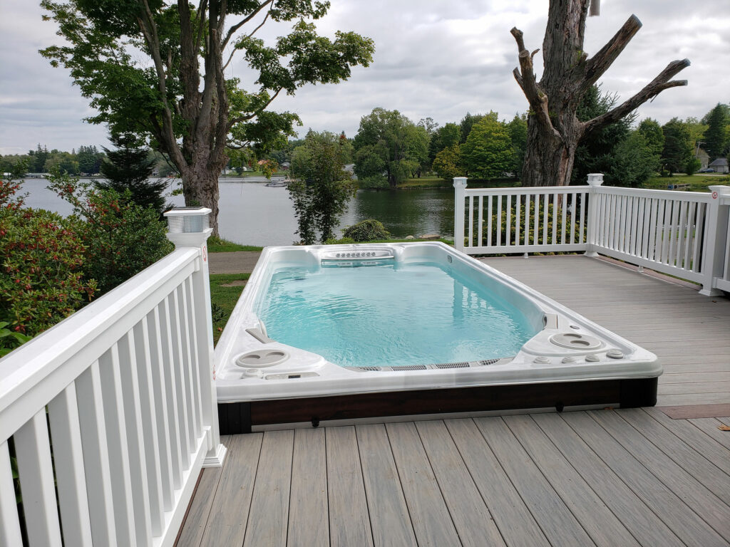 In ground swim spa