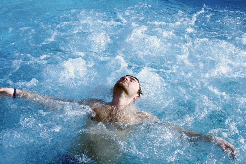Hot tub for sore muscles