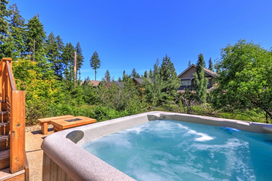 Landscaping around swim spas