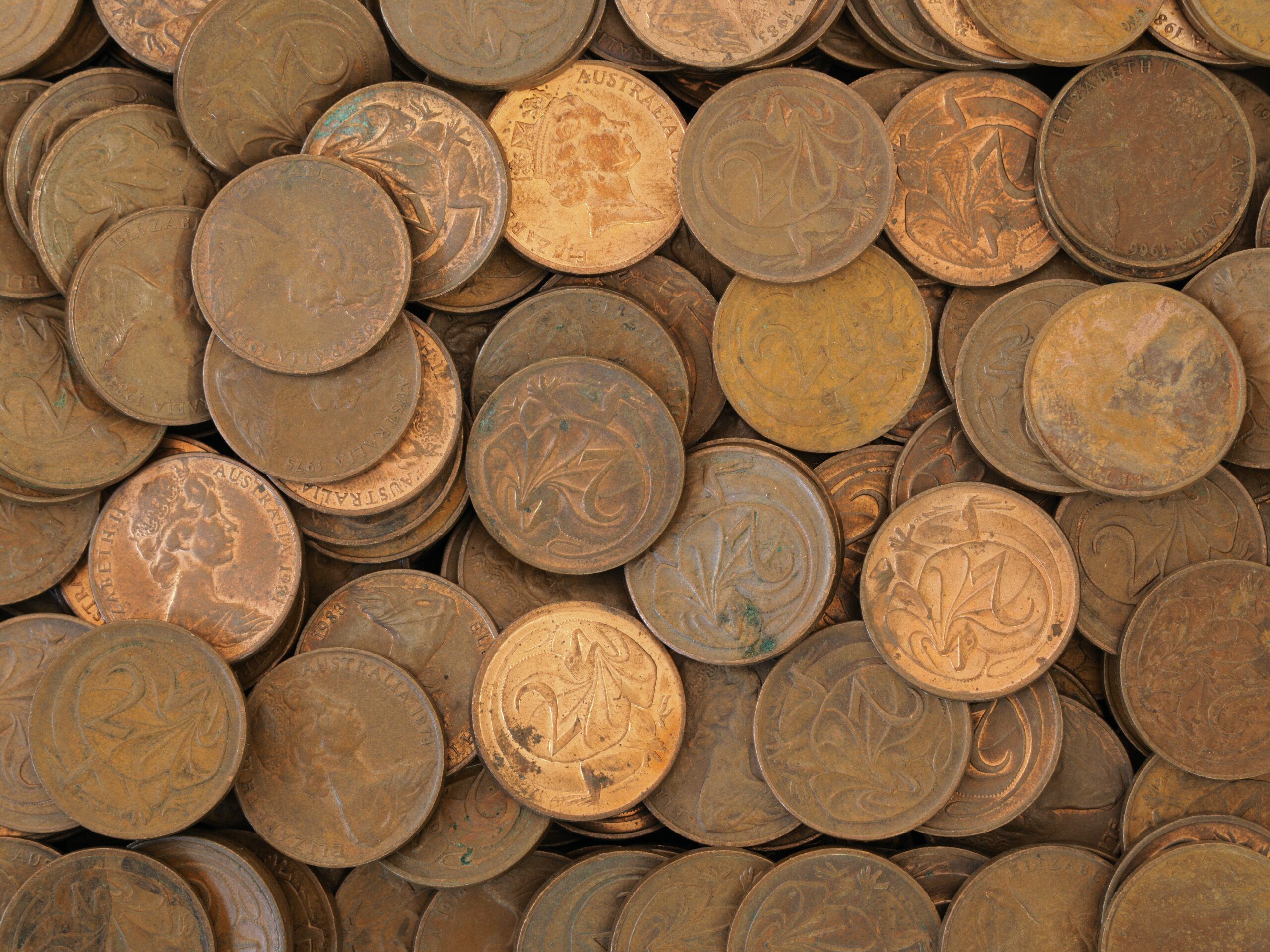 Pile of bronze coins