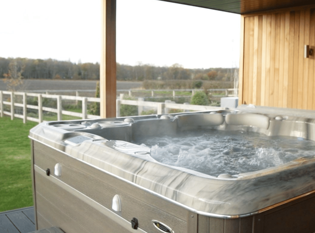 Hot tub working in a rural setting